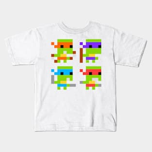 Teenage pixel ninja Turtles Kids T-Shirt